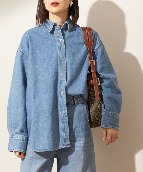 journal standard L'essage ブラウス シャツ ウォッシュドデニム