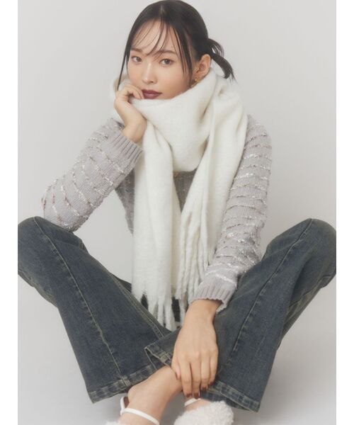 RESEXXY（リゼクシー） カーディガン ツイードボーダーニット