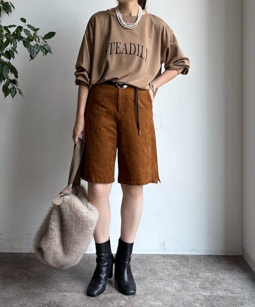 DouDou（ドゥドゥ） tシャツ 前後ロゴポンチョプルオーバー レディース