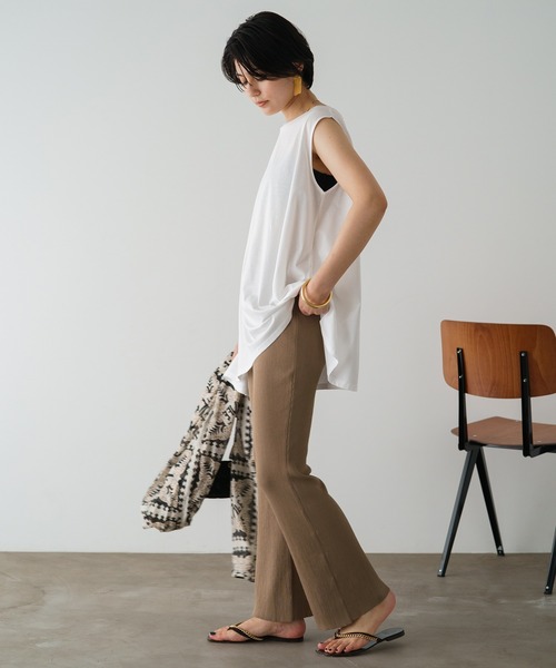 「LOUNGEDRESS」 ノースリーブトップス FREE ブラウン レディース_画像6