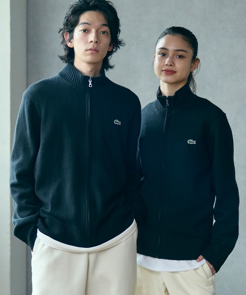 LACOSTE（ラコステ） セーター ニット ハイネックフルジップ ウール