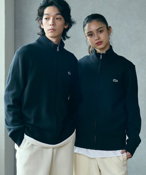 LACOSTE（ラコステ） セーター ニット ハイネックフルジップ ウール
