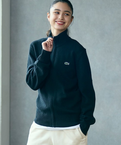 LACOSTE（ラコステ） セーター ニット ハイネックフルジップ ウール