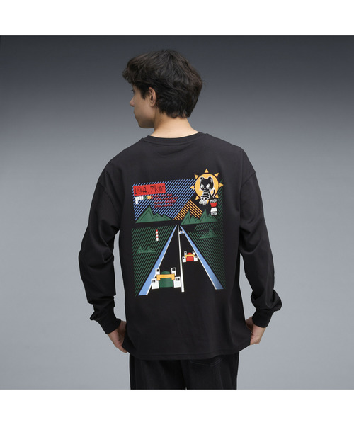 PUMA（プーマ） tシャツ ユニセックス NEKO-san 長袖 バックプリント