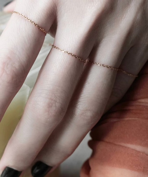 指輪 リング 「K10YG」ノーム チェーン リング（スリム/1P） / norme chain ring (slim/1P) レディースの画像