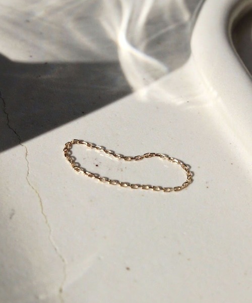 指輪 リング 「K10YG」ノーム チェーン リング（スリム/1P） / norme chain ring (slim/1P) レディースの画像