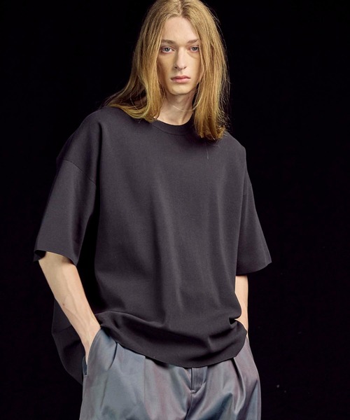 「MAISON SPECIAL」 半袖ニット 0 ブルー メンズの画像