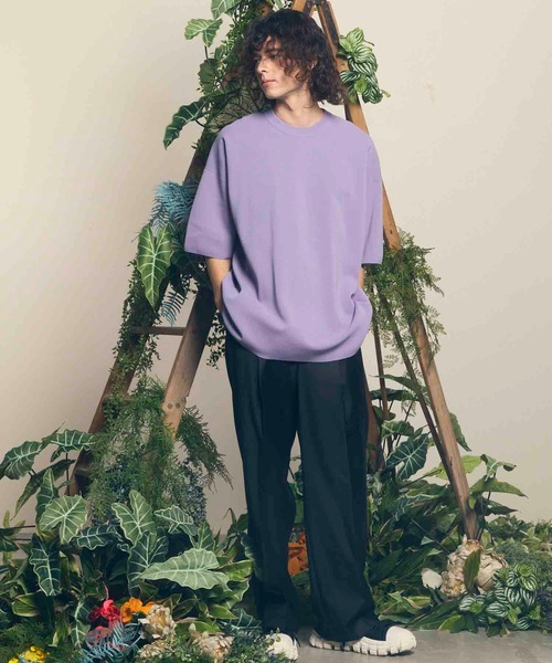「MAISON SPECIAL」 半袖ニット 0 ブルー メンズの画像