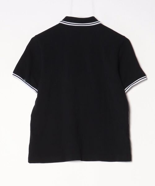 「FRED PERRY」 半袖ポロシャツ 10 ブラック×ホワイト レディースの画像