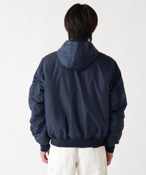 ALPHA IND フード付きMA-1ジャケット ネイビー Alpha Industries（アルファ・インダストリーズ） ma1 ma-1 メンズ