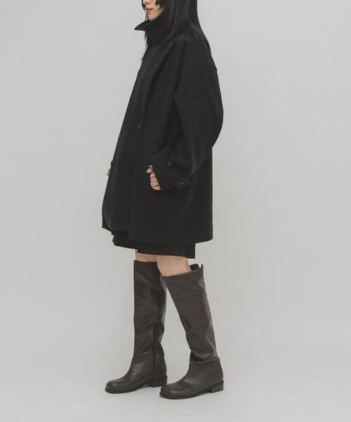 carnet ブラックレザーキルティングロングブーツ 37/24cm carnet ブラックレザーキルティングロングブーツ 37/24cmの通販はau