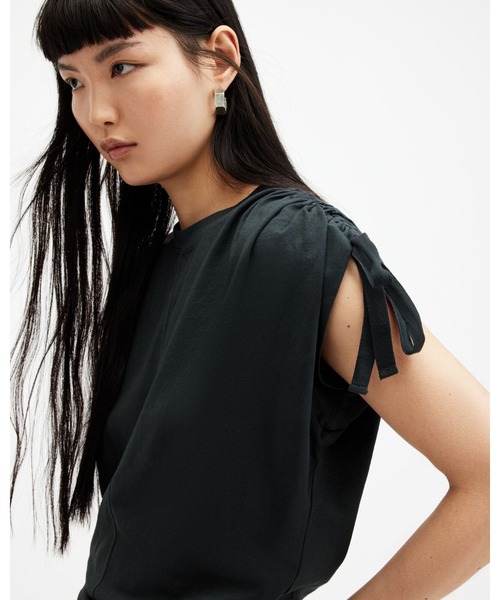 「ALLSAINTS」 ノースリーブトップス M ブラック レディース_画像4