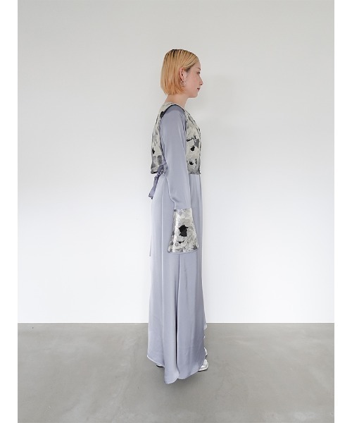 その他ブランド / sahara/長袖ワンピース/FREE/ポリエステル/PNK/ストライプ/01-OP001-25-01 sahara（サハラ） 長袖ワンピース FREE ライトブルー レディース