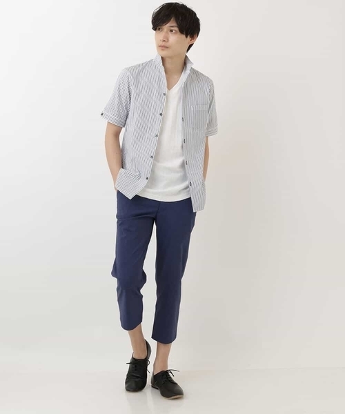 「MK MICHEL KLEIN HOMME 」 半袖シャツ 44 ホワイト メンズ_画像2