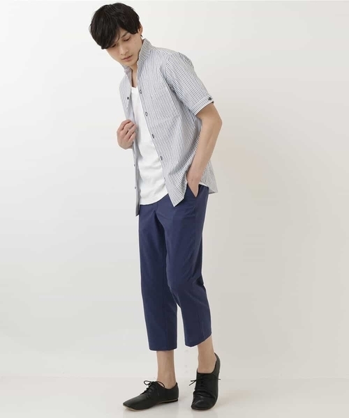 「MK MICHEL KLEIN HOMME 」 半袖シャツ 44 ホワイト メンズ_画像4