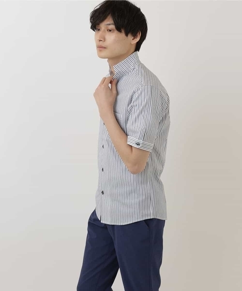 「MK MICHEL KLEIN HOMME 」 半袖シャツ 44 ホワイト メンズ_画像8