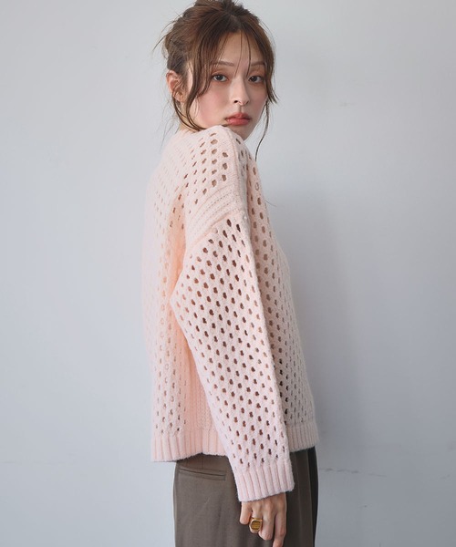 「ELFRANK」 長袖ニット FREE オフホワイト レディース_画像7