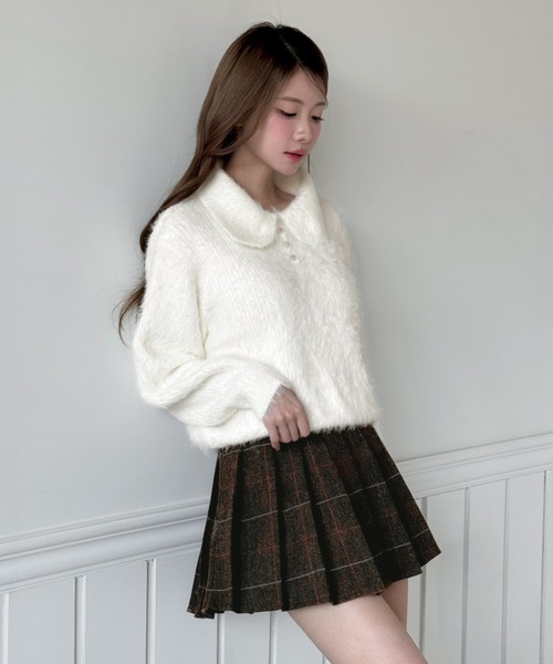 by muni:r ニット セーター ソフトブラー ファーニット レディース