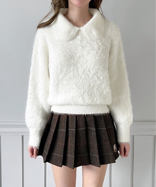 by muni:r ニット セーター ソフトブラー ファーニット レディース