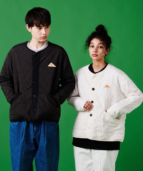 「KELTY」 ノーカラージャケット M カーキ レディース_画像2