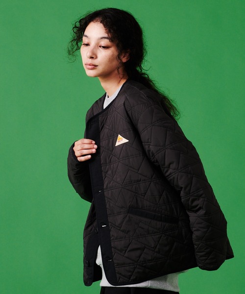「KELTY」 ノーカラージャケット M カーキ レディース_画像4