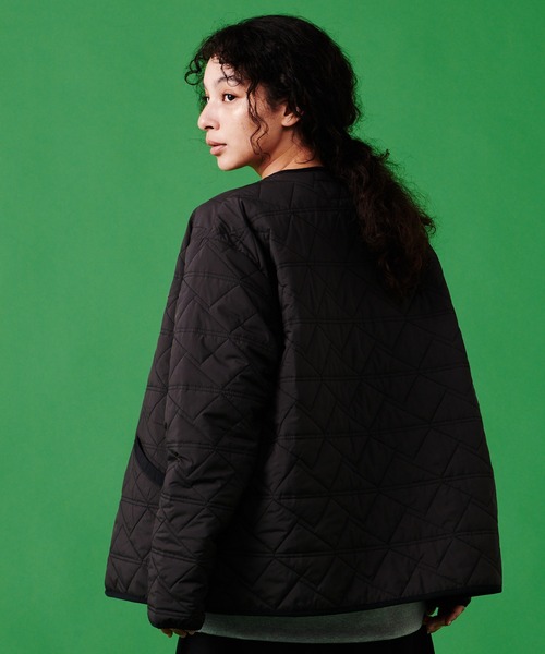 「KELTY」 ノーカラージャケット M カーキ レディース_画像5