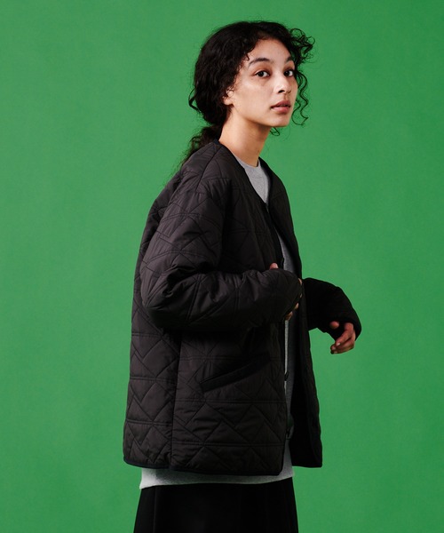 「KELTY」 ノーカラージャケット M カーキ レディース_画像6