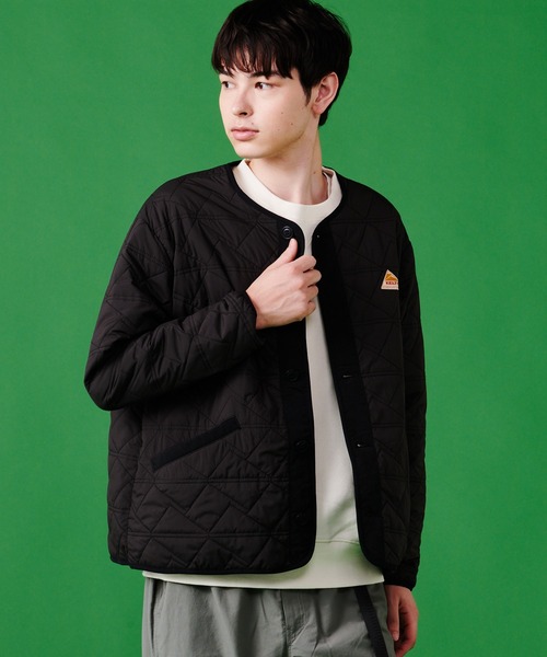 「KELTY」 ノーカラージャケット M カーキ レディース_画像9