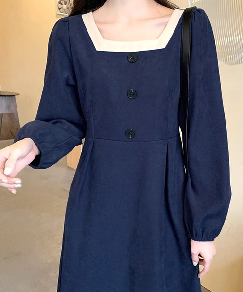 「Amulet」 長袖ワンピース M ブラック レディース_画像9