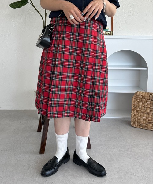 「kutir」 プリーツスカート LARGE ブルー レディース_画像4