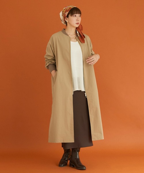 「DOUX ARCHIVES」 ノーカラーコート FREE アイボリー レディース_画像3