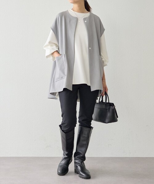 「BEARDSLEY」 ベスト FREE ブラック レディース_画像2