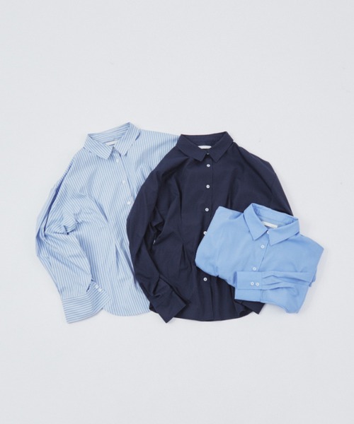 「Aunt Marie's」 長袖シャツ FREE ネイビー レディース_画像2