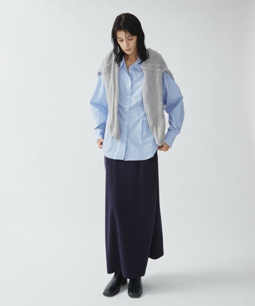 「Aunt Marie's」 長袖シャツ FREE ネイビー レディース_画像3