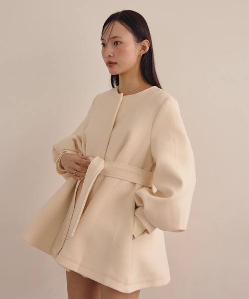 ACYM（アシーム） ジャケット ノーカラージャケット バルーンスリーブ