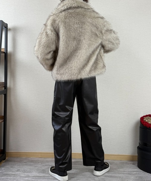 パンツ エコレザー ワイドレッグパンツ レディース : ZOZOTOWN Yahoo