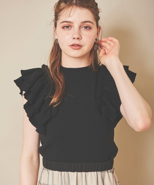 「31 Sons de mode」 ノースリーブニット 36 ベージュ レディース_画像5