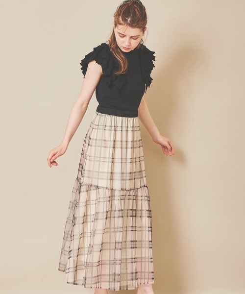 「31 Sons de mode」 ノースリーブニット 36 ベージュ レディース_画像7