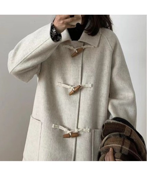 「LAUTRE COTE」 ダッフルコート SMALL ライトベージュ レディース_画像4