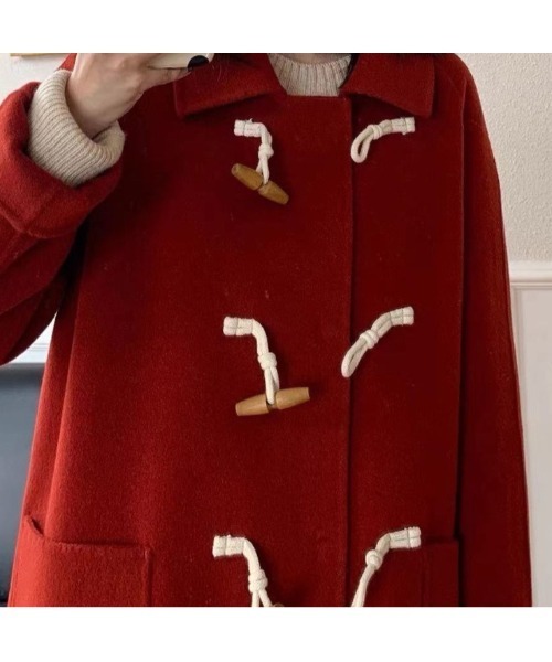 「LAUTRE COTE」 ダッフルコート SMALL ライトベージュ レディース_画像5