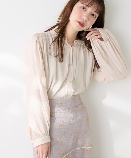 「natural couture」 長袖ブラウス FREE ブラウン レディース_画像6