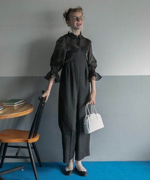 「BONLECILL noir」 オールインワン FREE ネイビー レディース_画像3