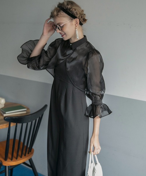 「BONLECILL noir」 オールインワン FREE ネイビー レディース_画像6