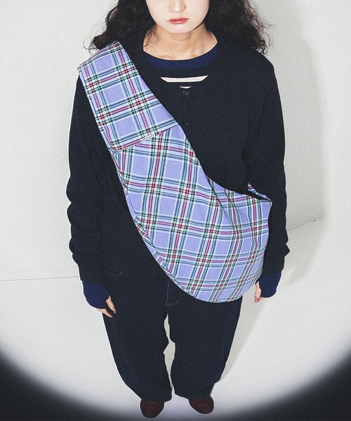 bPr BEAMS（bPrビームス） ショルダーバッグ バッグ チェック ラウンド