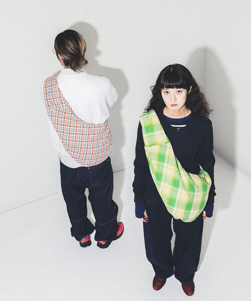 bPr BEAMS（bPrビームス） ショルダーバッグ バッグ チェック ラウンド