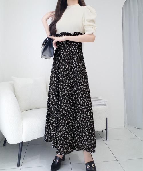 「mily bilet」 ドッキングワンピース LARGE ブラック レディース_画像3