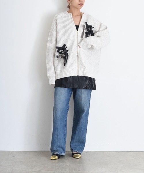 「Eimee Law」 ニットカーディガン FREE アイボリー レディース_画像7