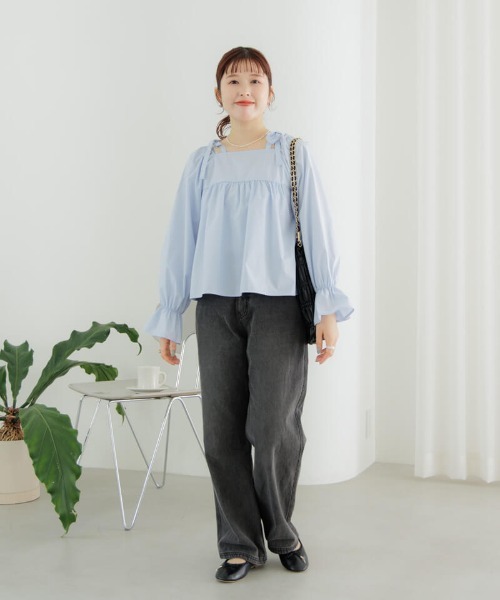 「flower」 長袖ブラウス FREE ホワイト レディース_画像9