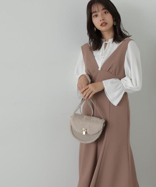 「PROPORTION BODY DRESSING」 長袖ブラウス SMALL ネイビー レディース_画像2