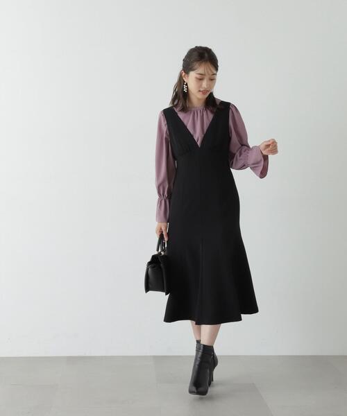 「PROPORTION BODY DRESSING」 長袖ブラウス SMALL ネイビー レディース_画像7